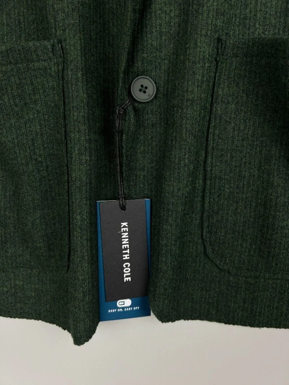 Kenneth Cole Men’s Knit Tailored Blazer Jacket Dark Green Size M NWT $195